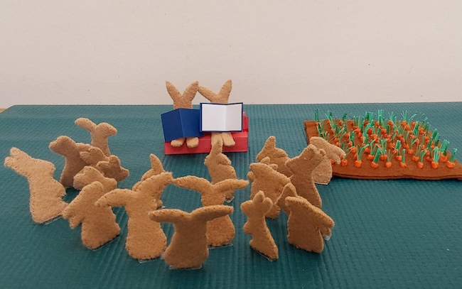 Jean's bunnies at reading class