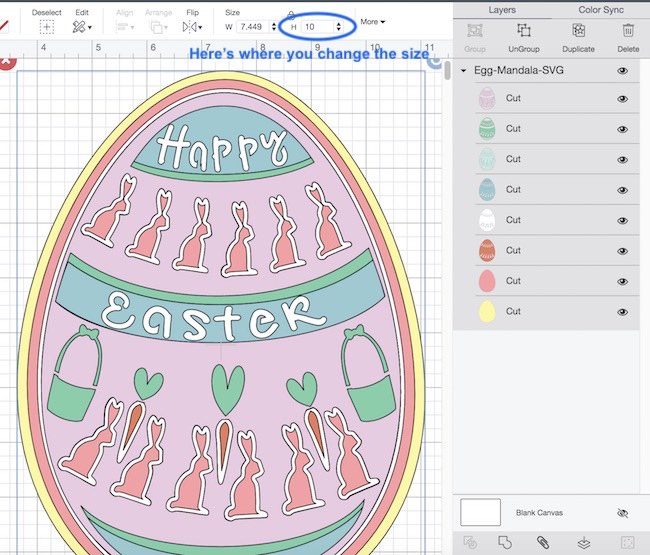 Jennifer Swift Happy Easter layered egg design