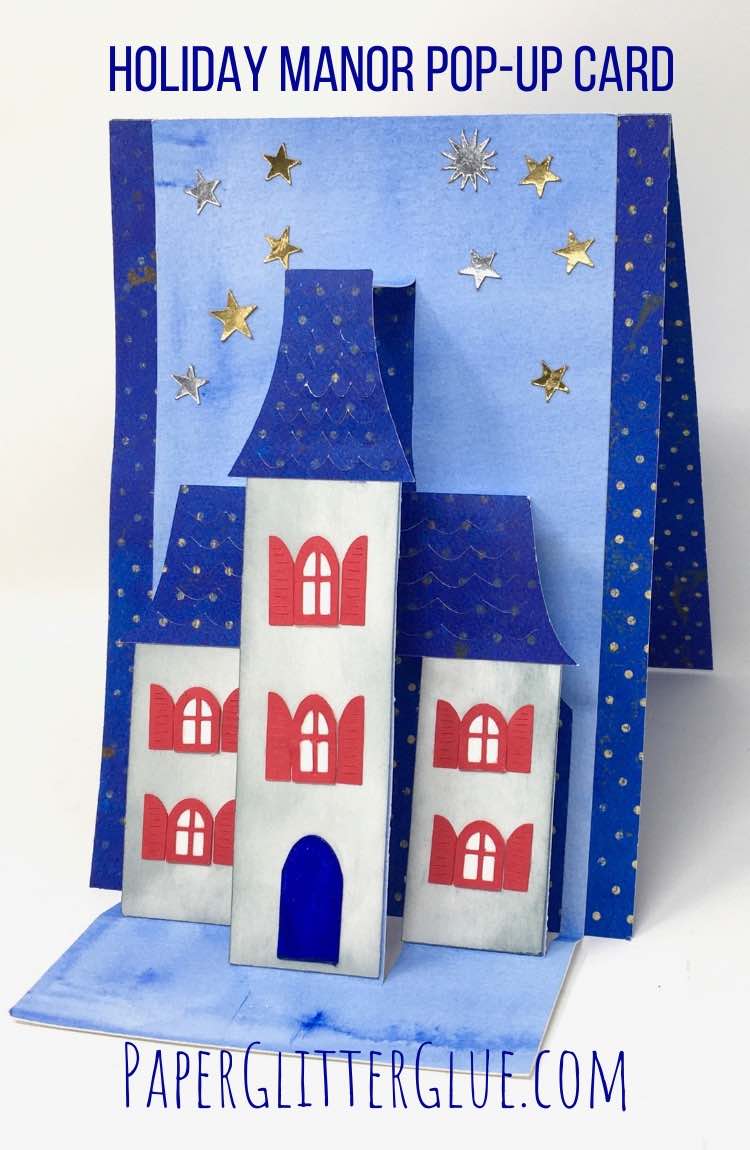 July 4th Holiday Manor House pop-up card