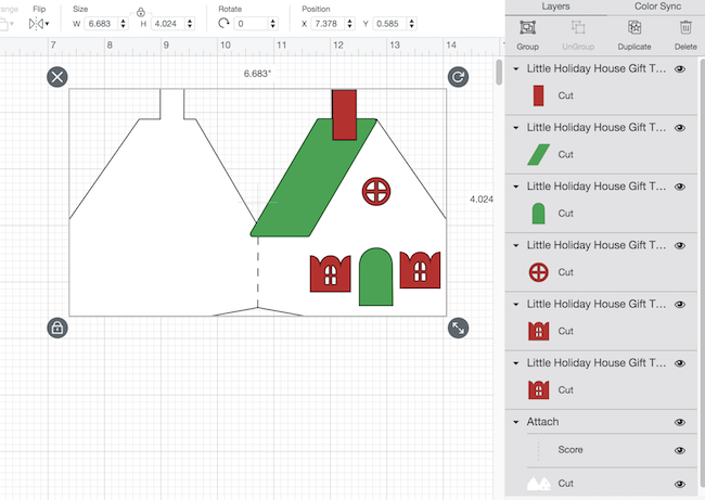 Little Holiday House gift card in Cricut's Design Space