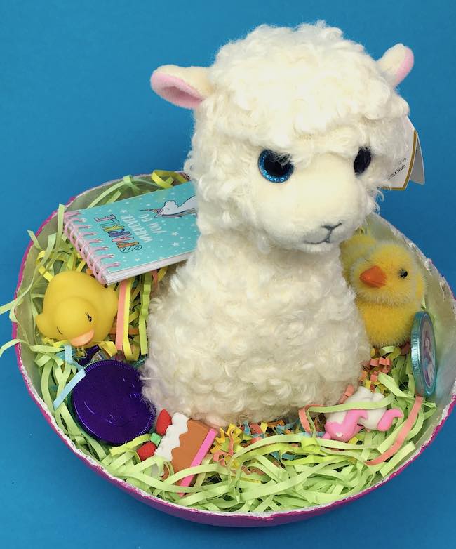 Llama goodies surprise paper mache egg