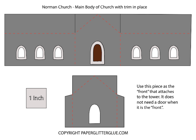 Main body of Norman Church with windows in place
