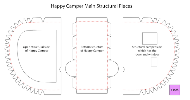 Main camper trailer structural pieces