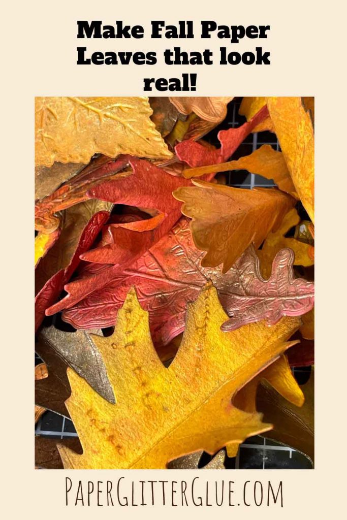 Make Fall Paper Leaves - A Colorful Paper Craft - Paper Glitter Glue