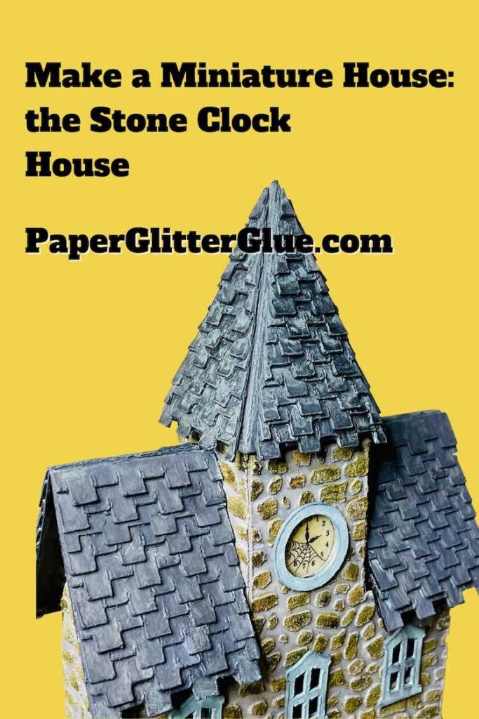 Make Stone Clock House Miniature House