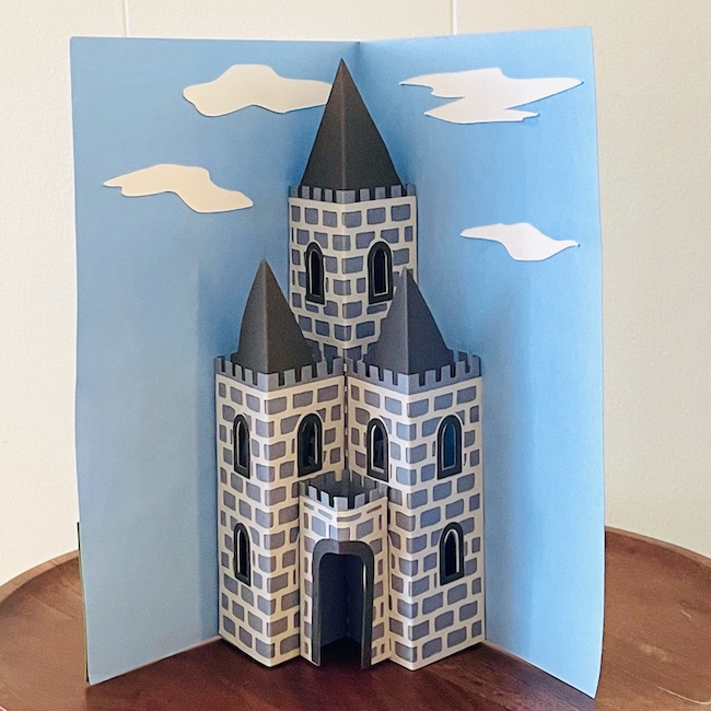 Castle Pop-Up Card for the Card Makers Success Summit - Paper Glitter Glue