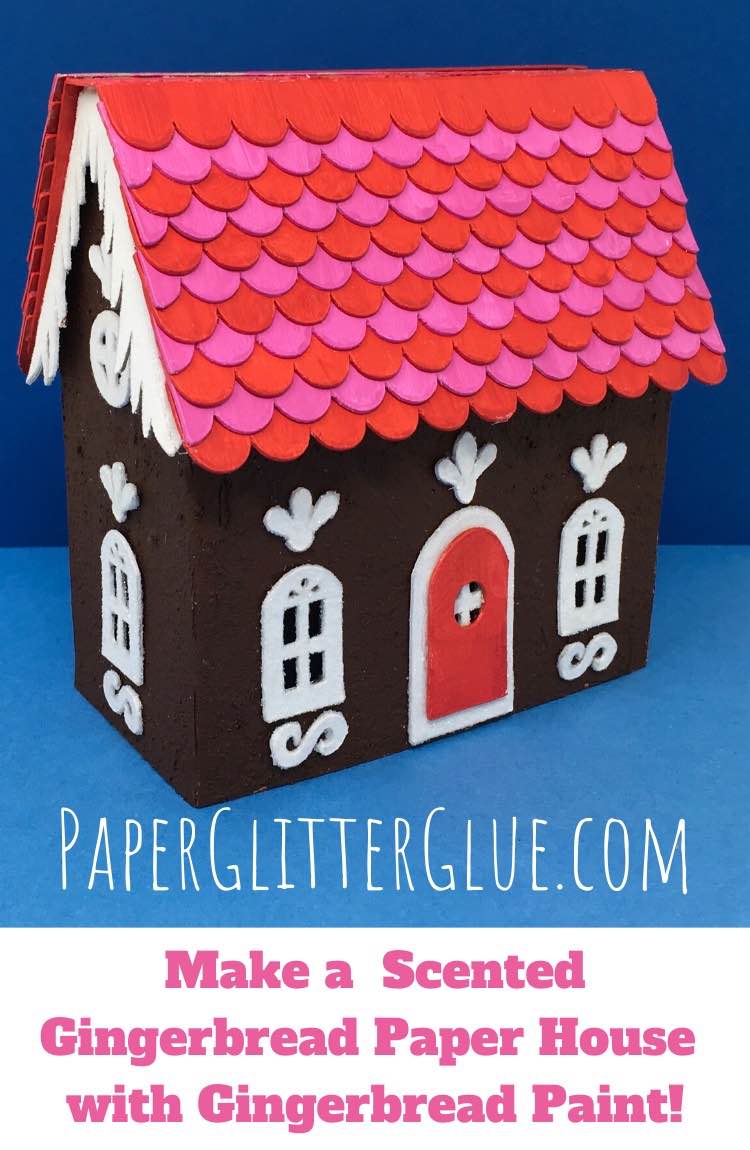 Make a scented Gingerbread Paper House with Gingerbread Paint!