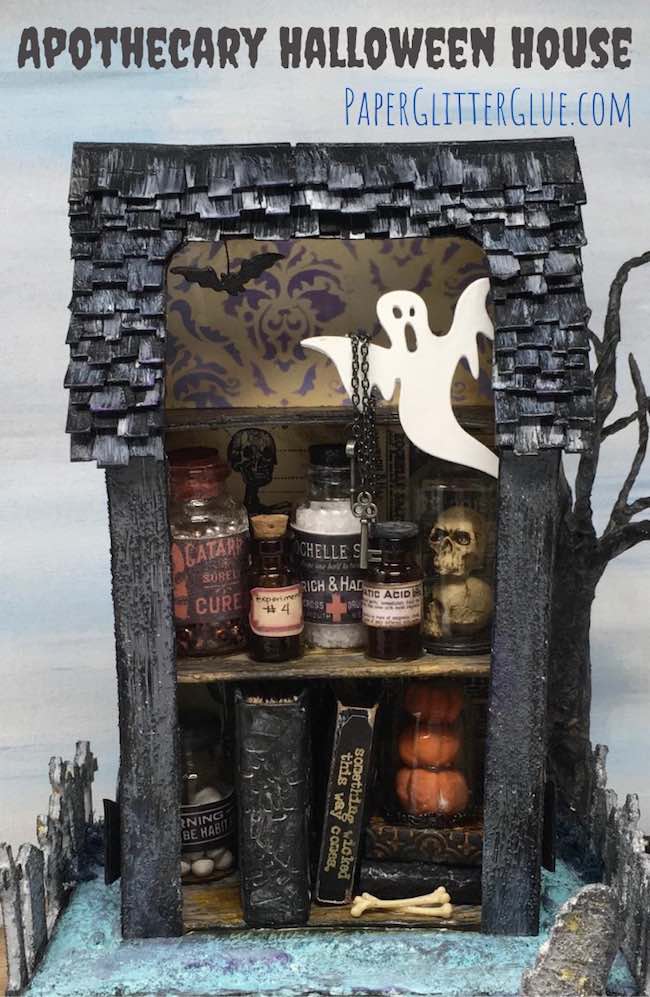 Make miniature Apothecary Halloween House