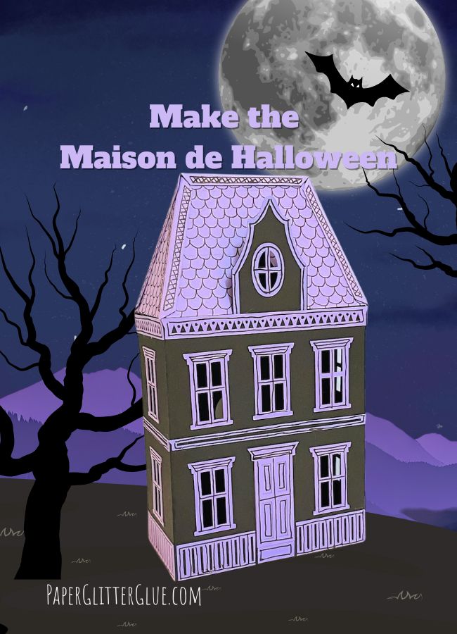 Halloween house with spooky background