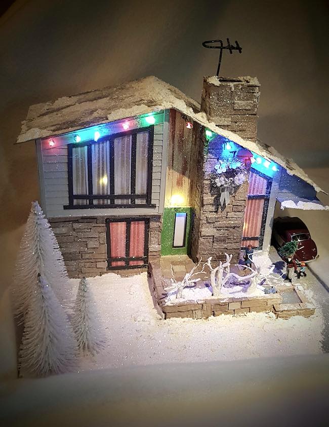 Create A Modern Mini Cardboard Holiday Village