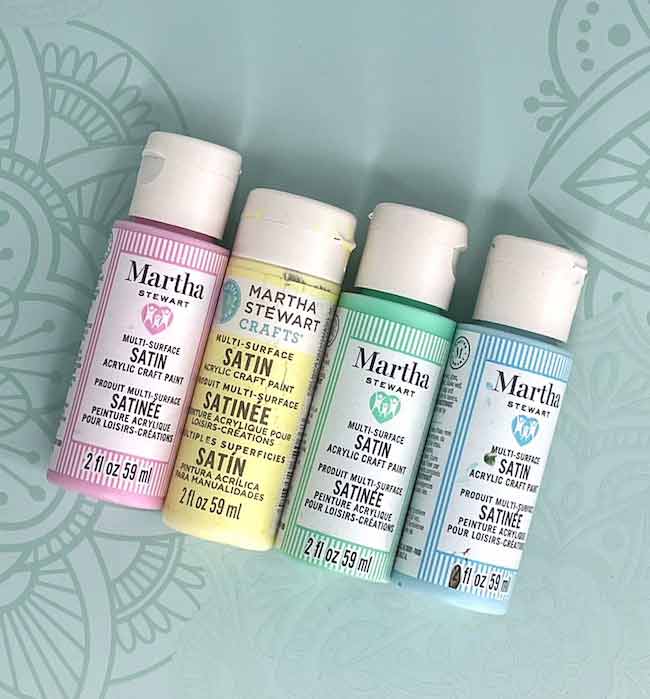 Martha Stewart Acrylic paint bottles for making paper houses