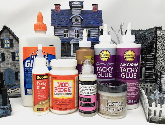 My favorite types of glue to make my little houses