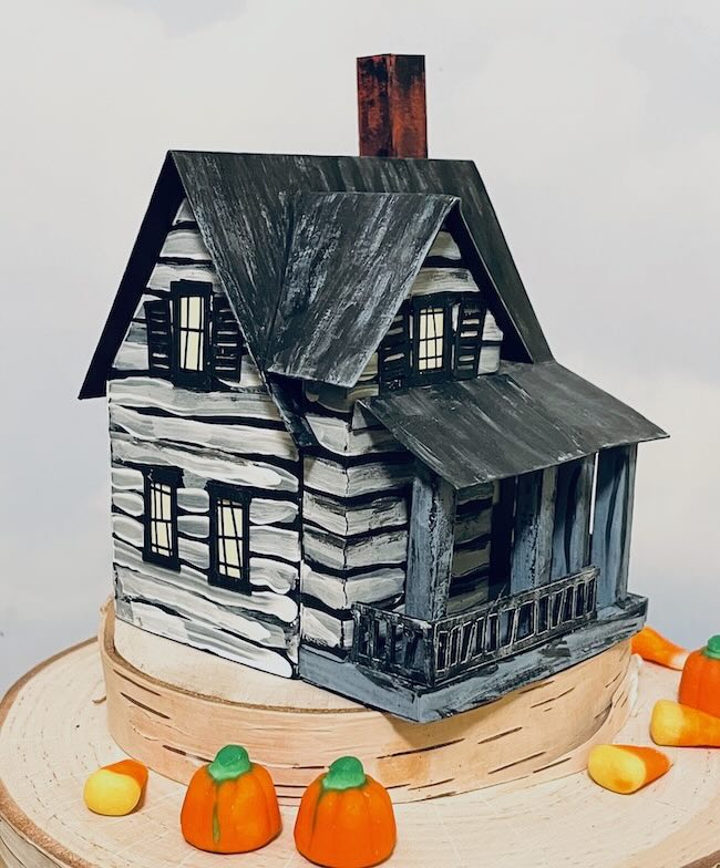 Painted version of Haunted House with Porch