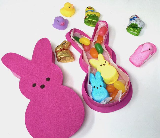 Peeps Bunny Treat box with Easter candy inside