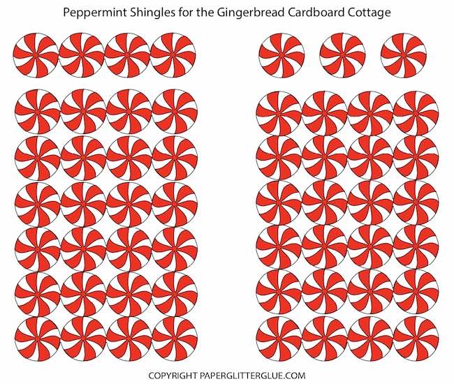 Peppermint Shingles for Gingerbread Cardboard Cottage