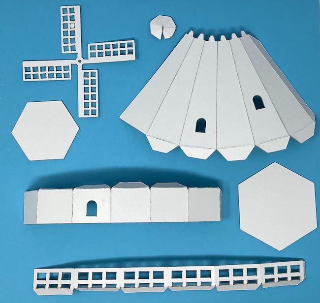 Pieces for the paper windmill