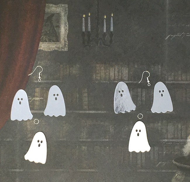 Pieces required for ghost earrings