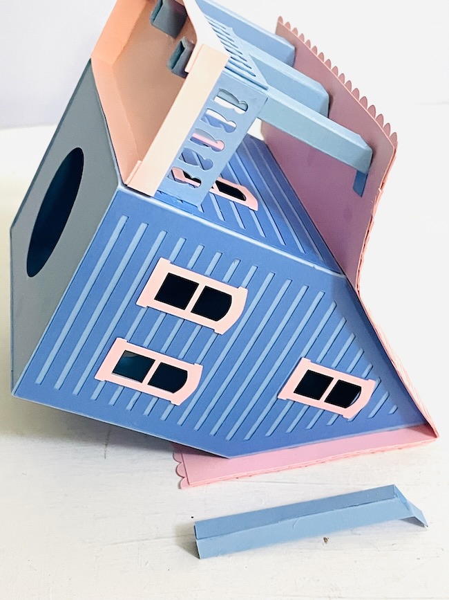 Porch column tab to adhere porch roof