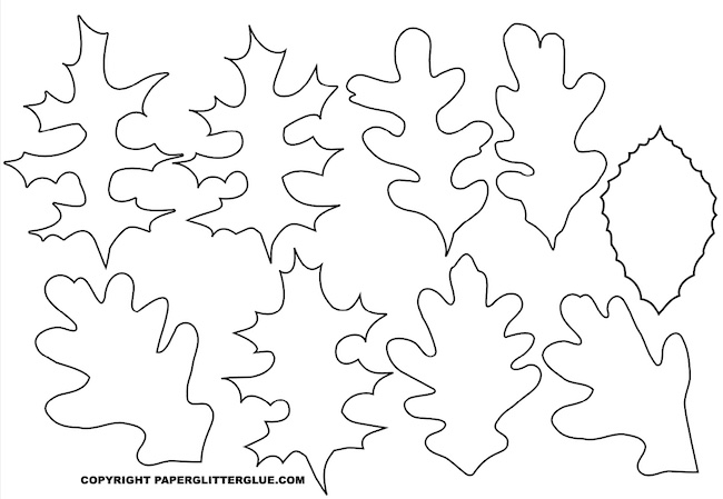 Printable leaf pattern with no score lines paperglitterglue