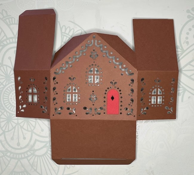 Red-door-glued-in-place-gingerbread-gift-box