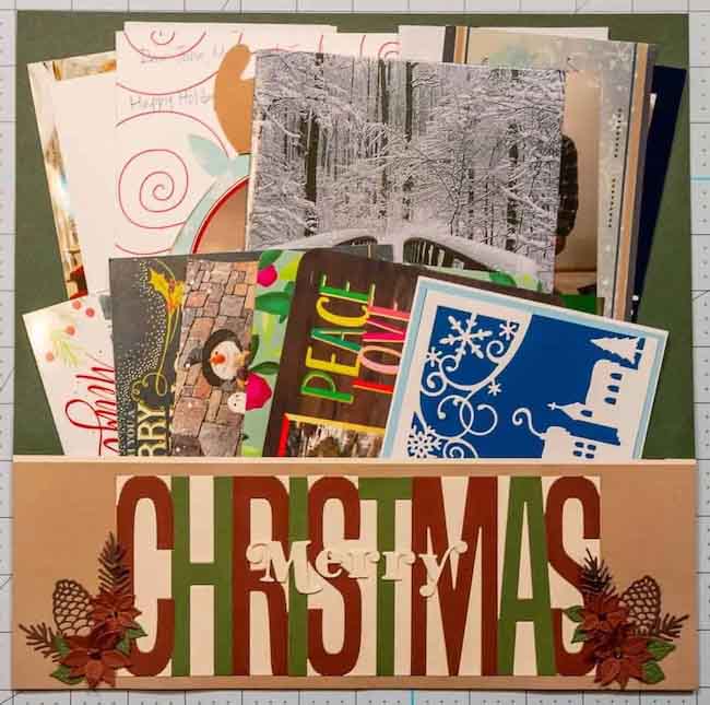 Scrapbook-layout-for-Christmas-cards