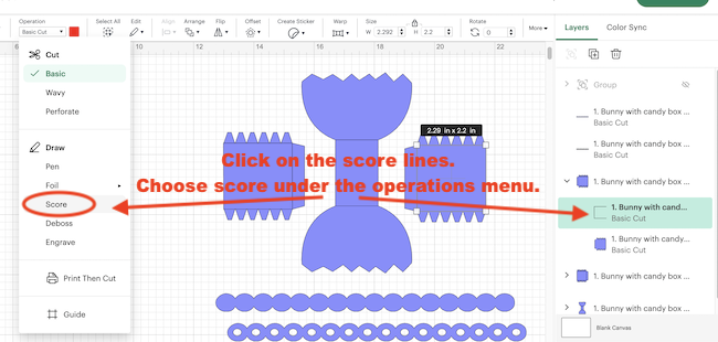 Select score lines and choose score under the operations menu