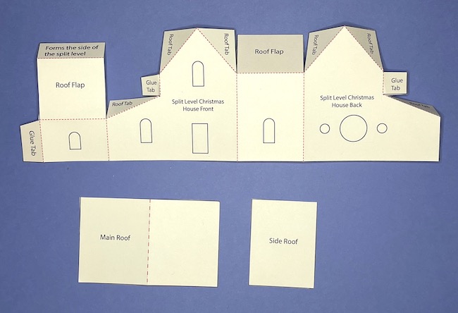 Cut out printable pattern for miniature house