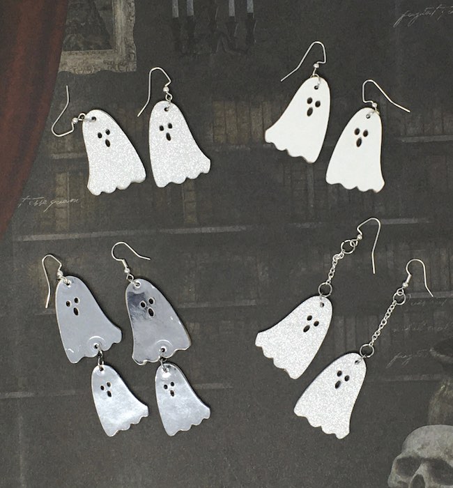 Spooky little ghost earrings