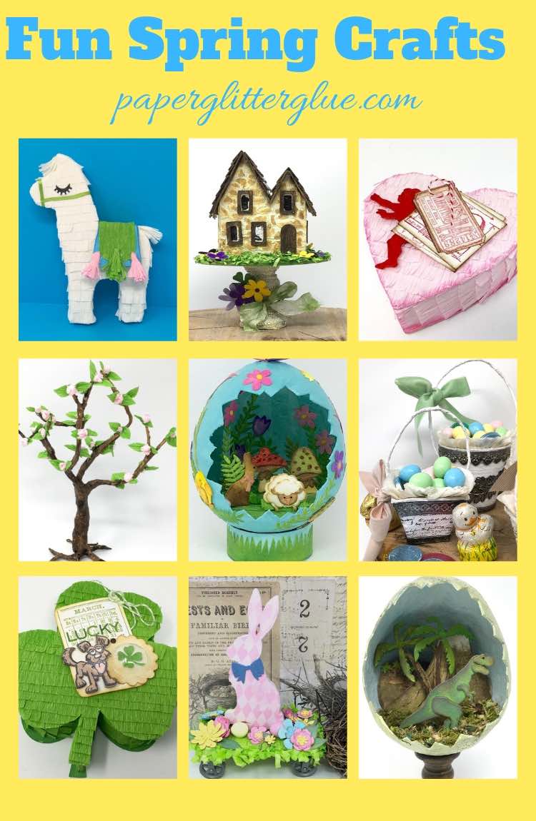 Photo Collage of Spring Craft DIY projects 