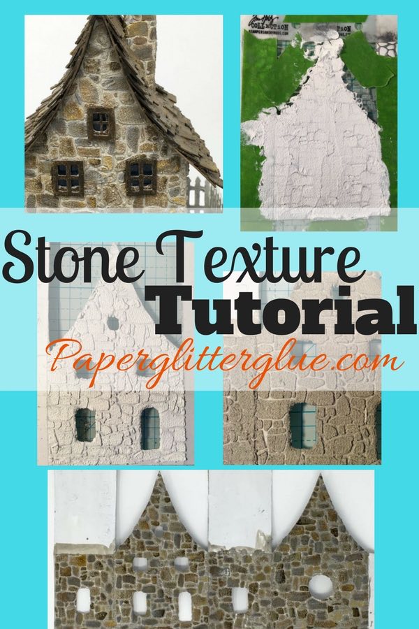 Stone Texture tutorial - use texture paste and paint to mimic stone on your paper crafts #craft #papercraft #tutorial