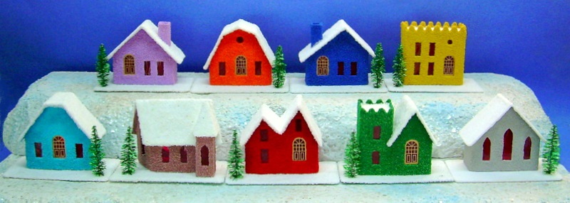 Reproduction Vintage Putz Houses by Howard Lamey