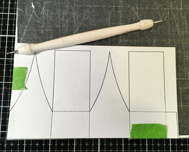 Trace paper pattern for little cardboard house