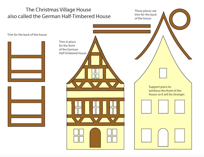 Trim for German-Half timbered house also called the Christmas Village house
