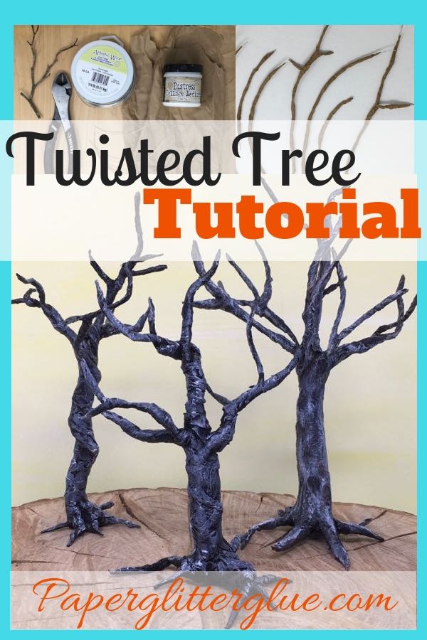 Twisted Tree Tutorial made of wire and paper #halloweencrafts #halloweendecor #papercrafts