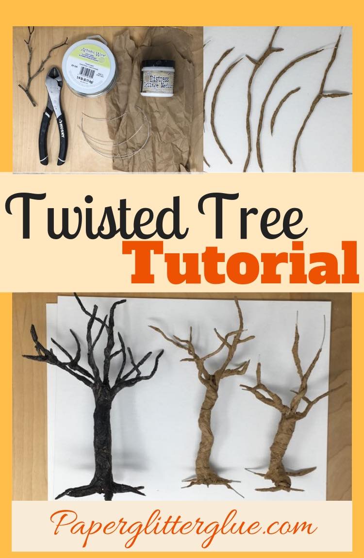 Twisted Tree Tutorial paper mache wire tree