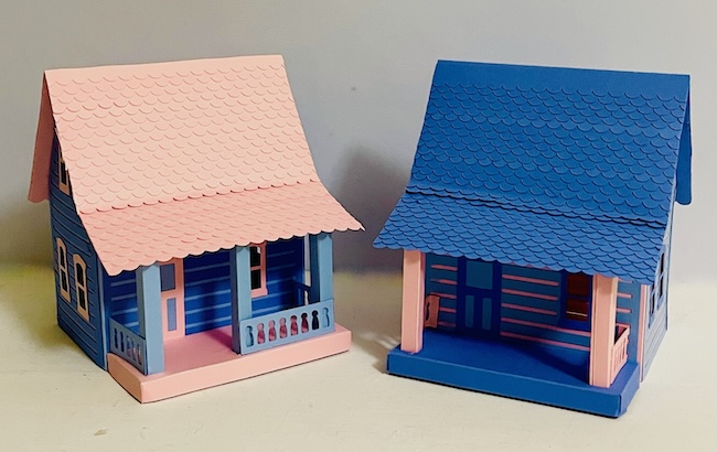 Two Spring Cabin miniature houses
