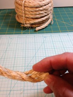 Untwist rope segments for bottle brush tree