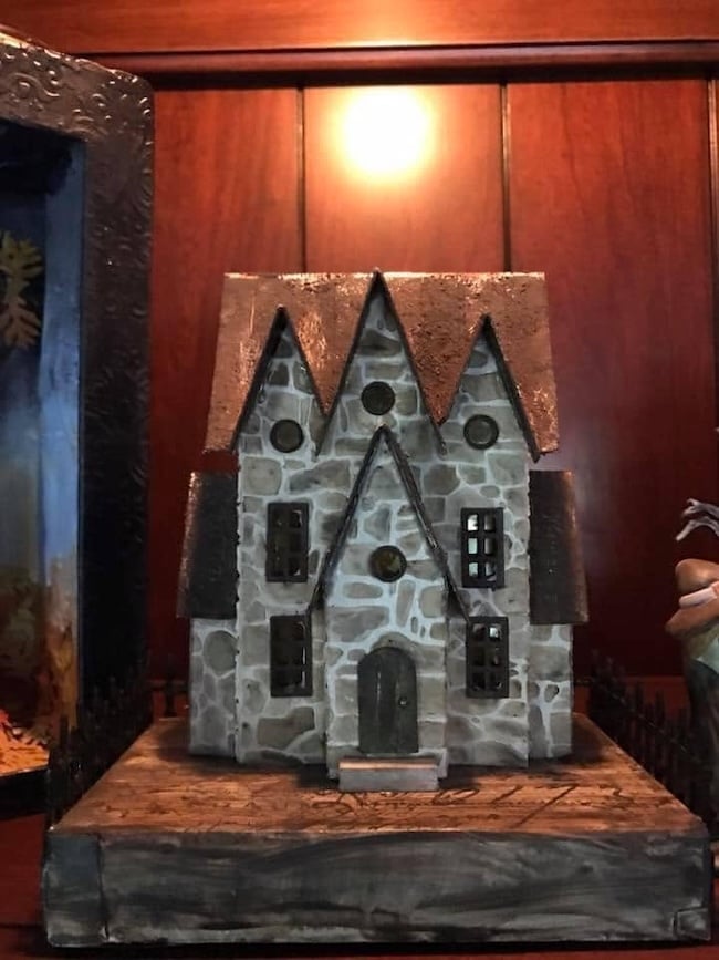 Variation on stone house with 3 gables