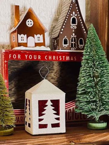 Vintage Christmas tree paper ornament