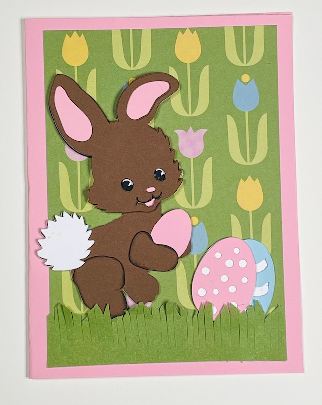Vintage bunny design on a card
