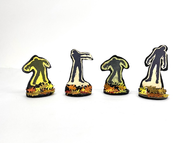 Zombie figures for a Halloween house