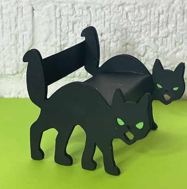 cat bench with eye cutouts