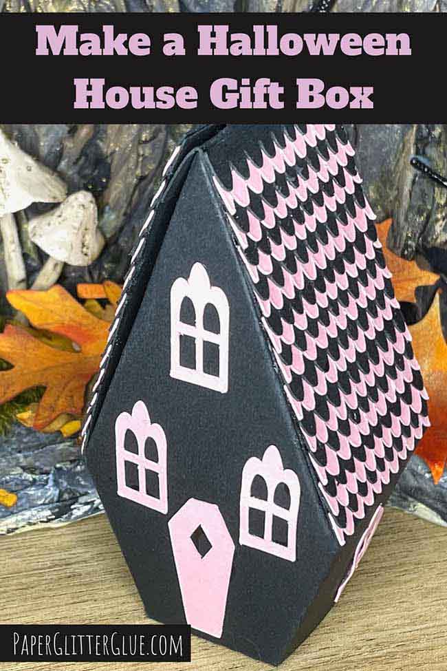 make a gothic halloween house gift box