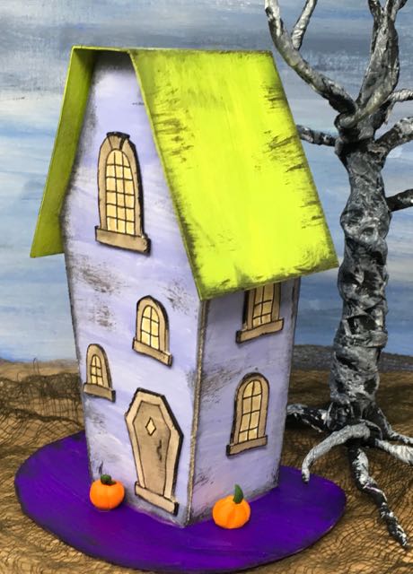 coffin house halloween paper house #halloweenvillage #halloweencrafts #diyhalloween
