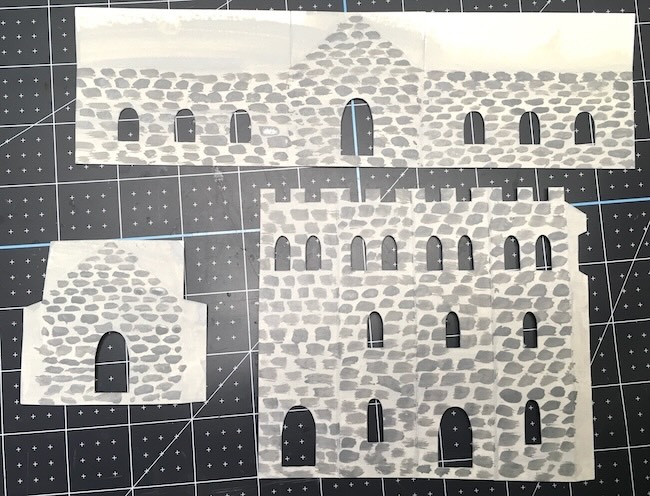 stone painted version norman church